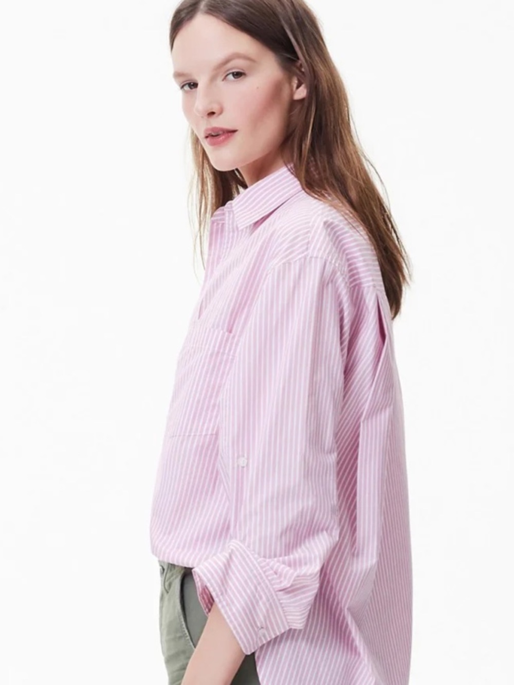 Citizens Of Humanity Pink and White Striped Shirt - Picture 2 of 6